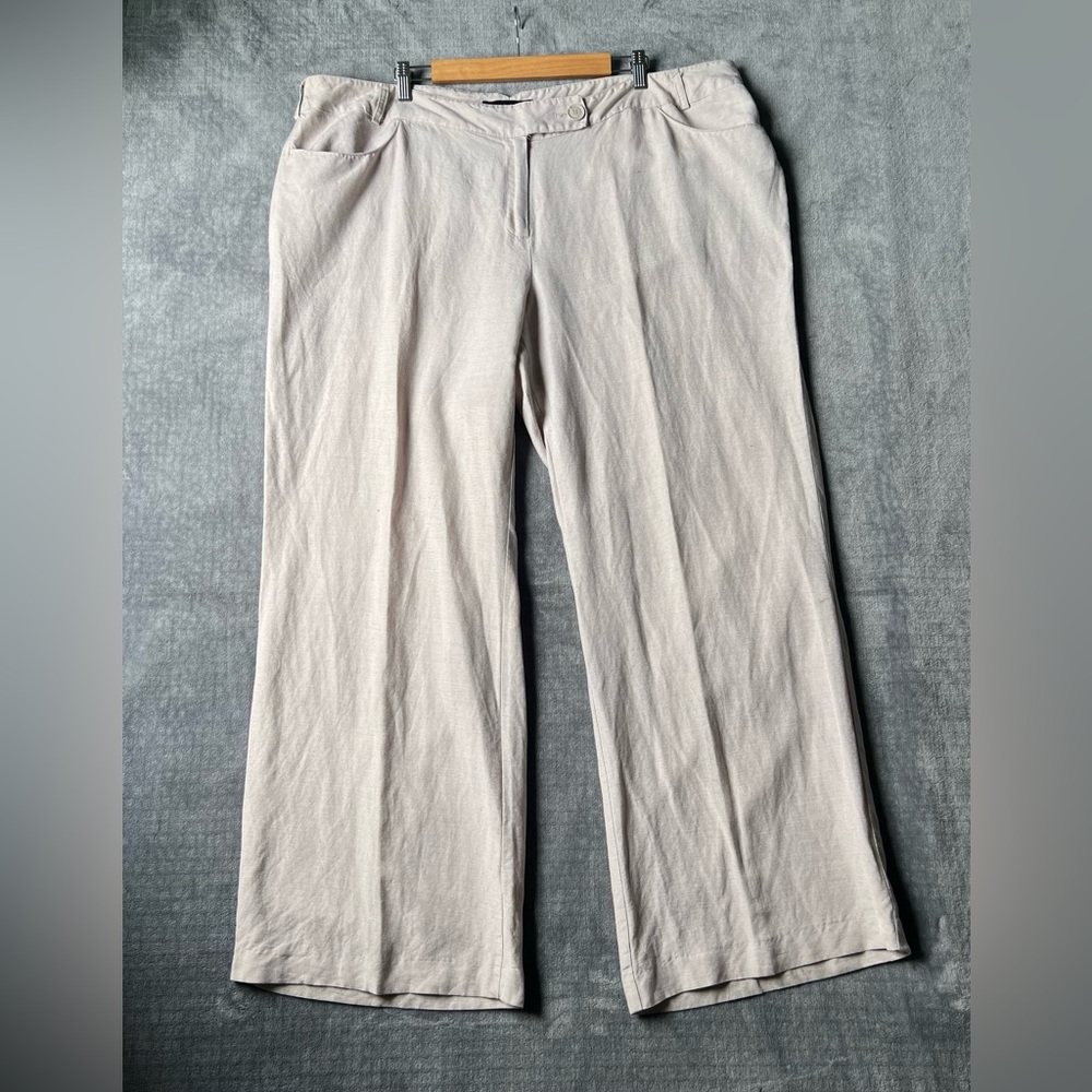 Lane Bryant Cream Wide Leg Pants